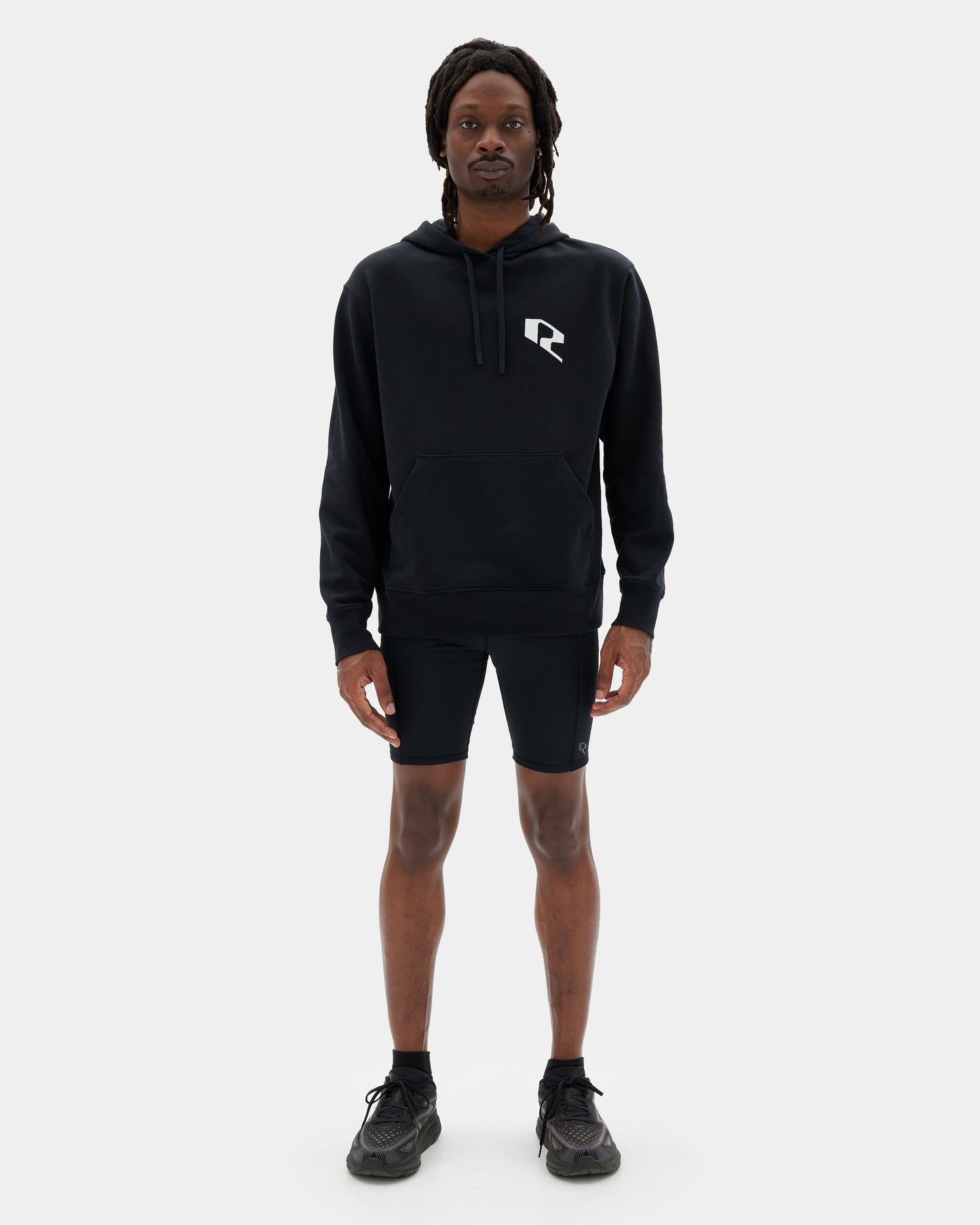 IDRIYS HOODIE Black on man front