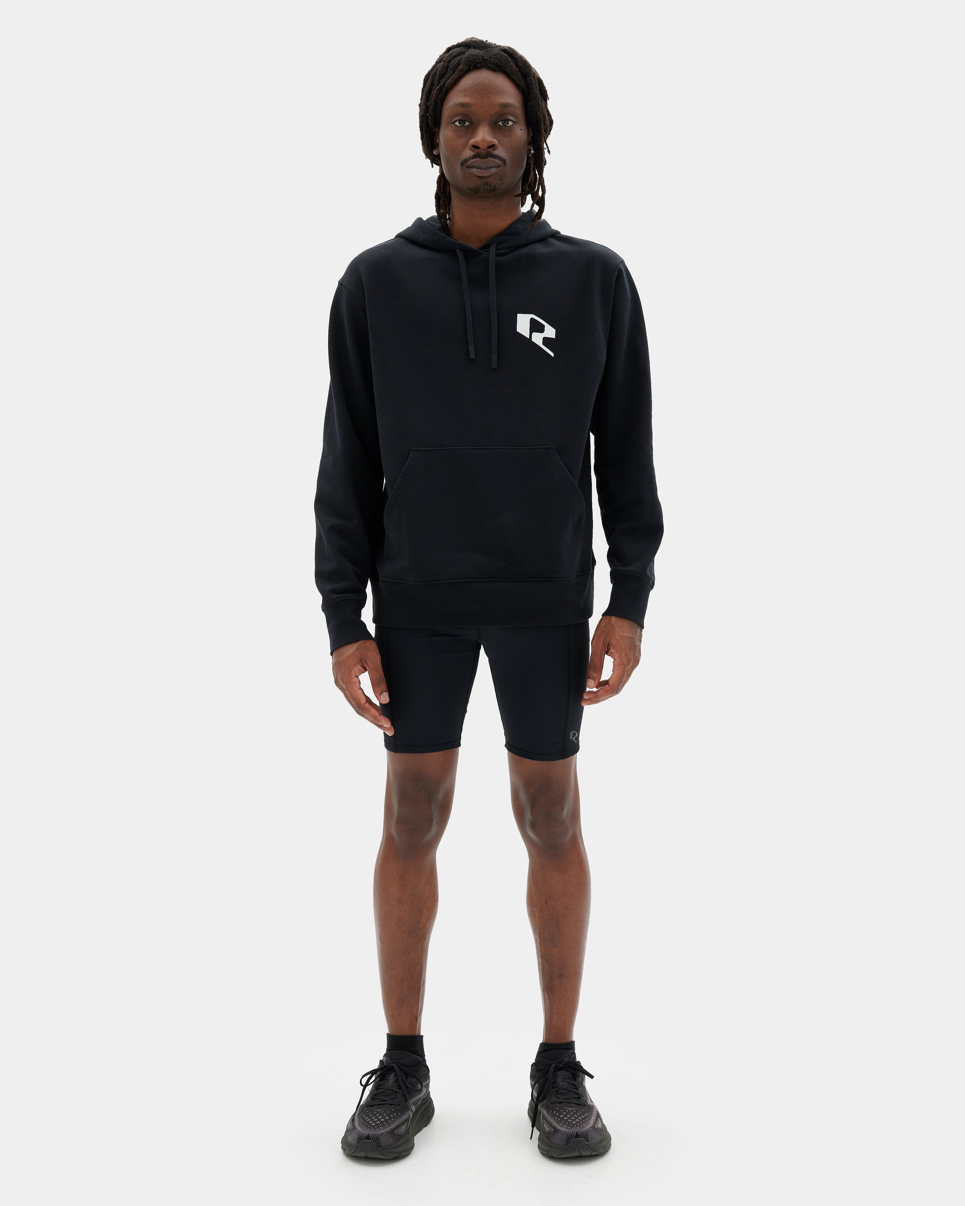 IDRIYS HOODIE Black on man front